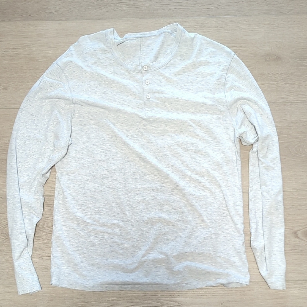 Men's Off-White Henley Shirt